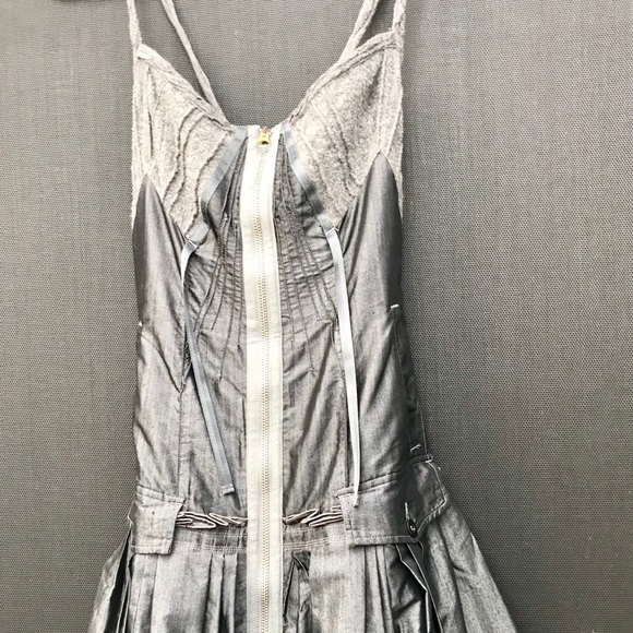 grey corset dress